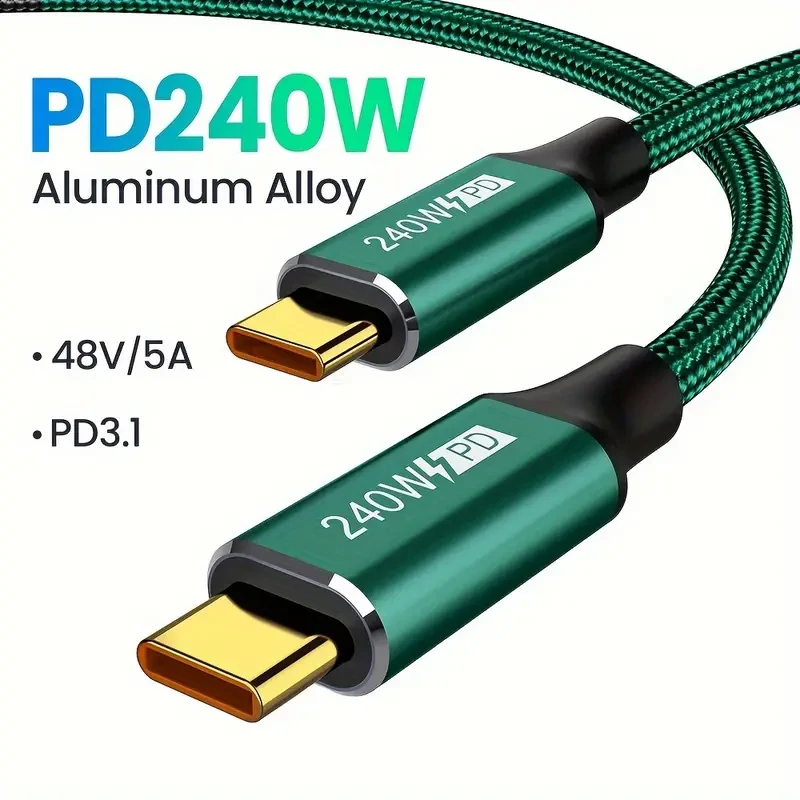 240W PD3.1 USB Type C To C Cable Fast Charging Cable