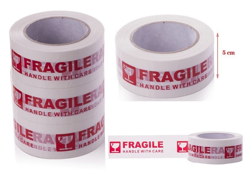 FRAGILE Packaging Tape - (6 Rolls) 48MM