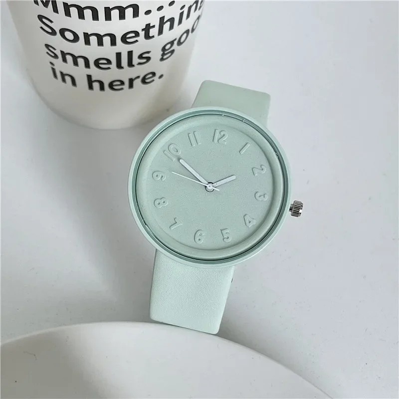 Women Quartz Watch  Macaron Color Retro Digital Wristwatch