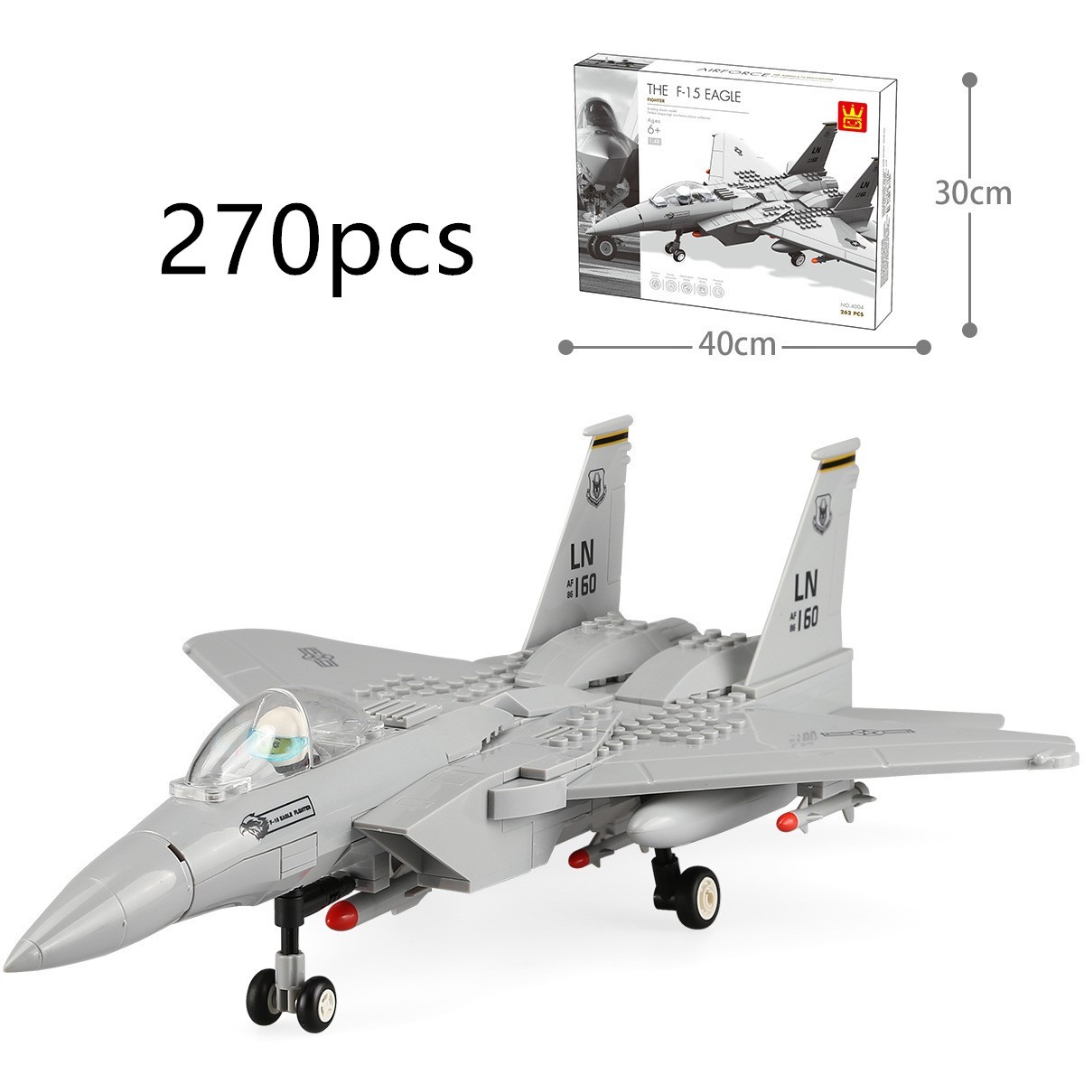 Airplane Model Inserting Building Blocks