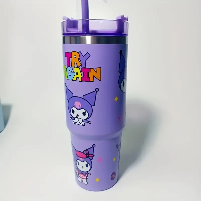 Hello Kitty & Friends 30.43oz Insulated Stainless Steel Water Bottle - Shatterproof with Lid and Straw