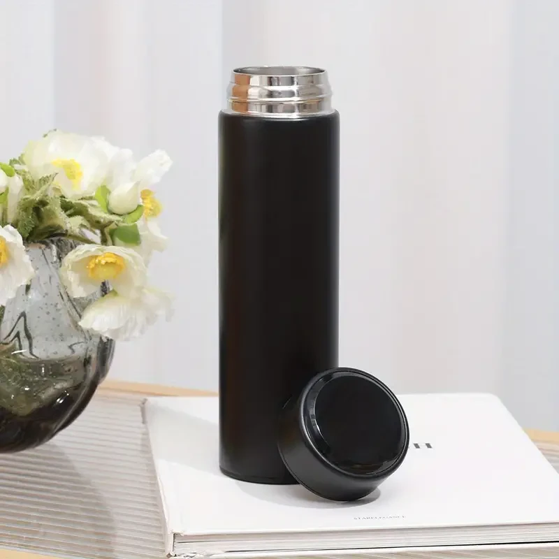 Vacuum Bottle with Temperature Display - 16.91 oz Insulated Water Bottle, Travel Tumbler Mug