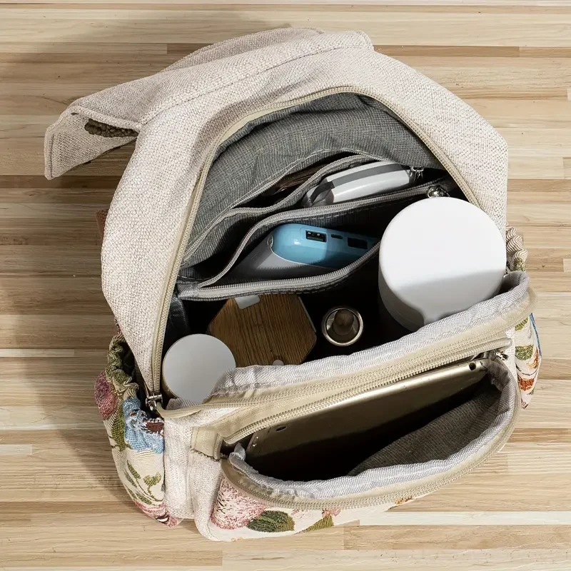 Bohemian Ethnic Style Multi-Functional Backpack - Convertible Shoulder, Chest, and Single Shoulder Bag