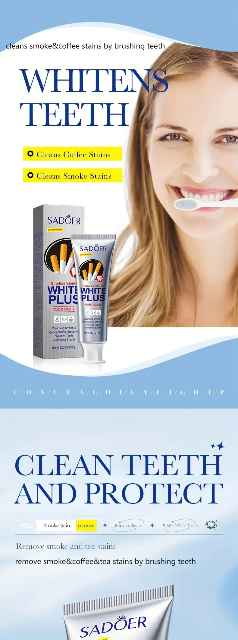 Smoke Stains Whitening Toothpaste Foam