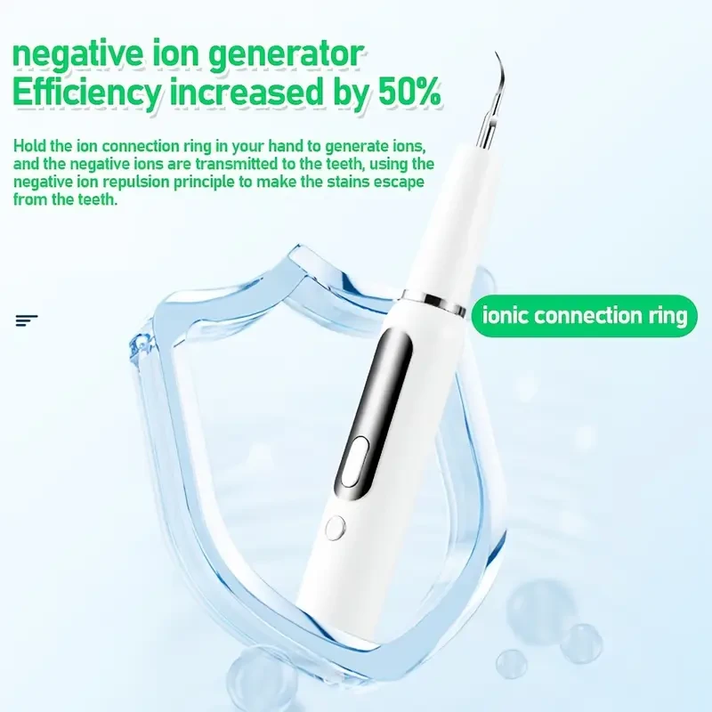 2 Replaceable Blades, Type-C Rechargeable, Oral Hygiene Cleaning Kit