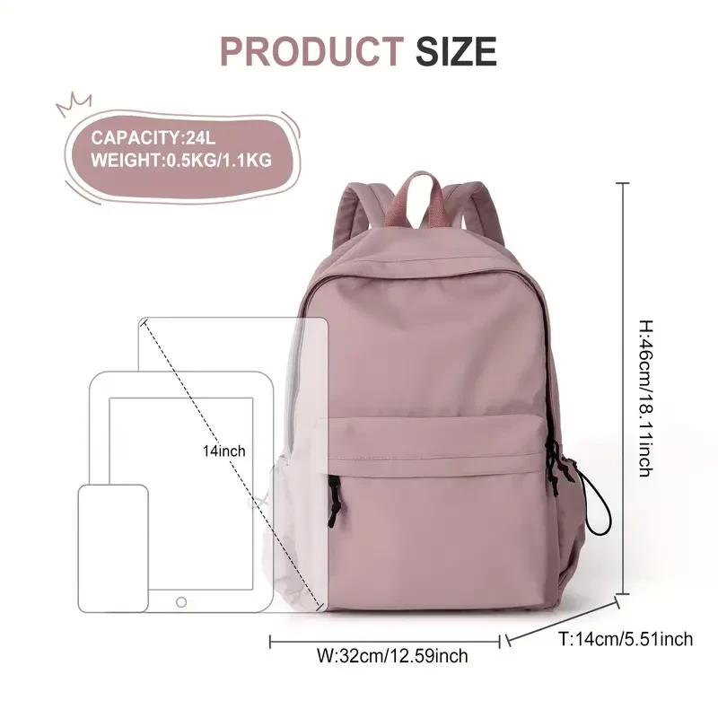 Upgraded Student Laptop Backpack - Waterproof, Lightweight, Large Capacity School Bag for Men and Women