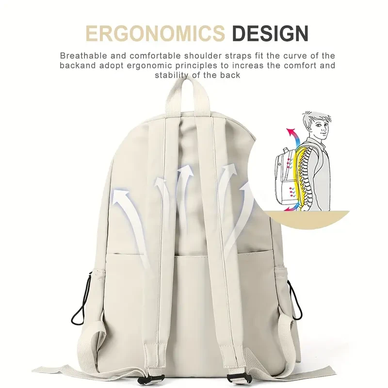 Upgraded Student Laptop Backpack - Waterproof, Lightweight, Large Capacity School Bag for Men and Women