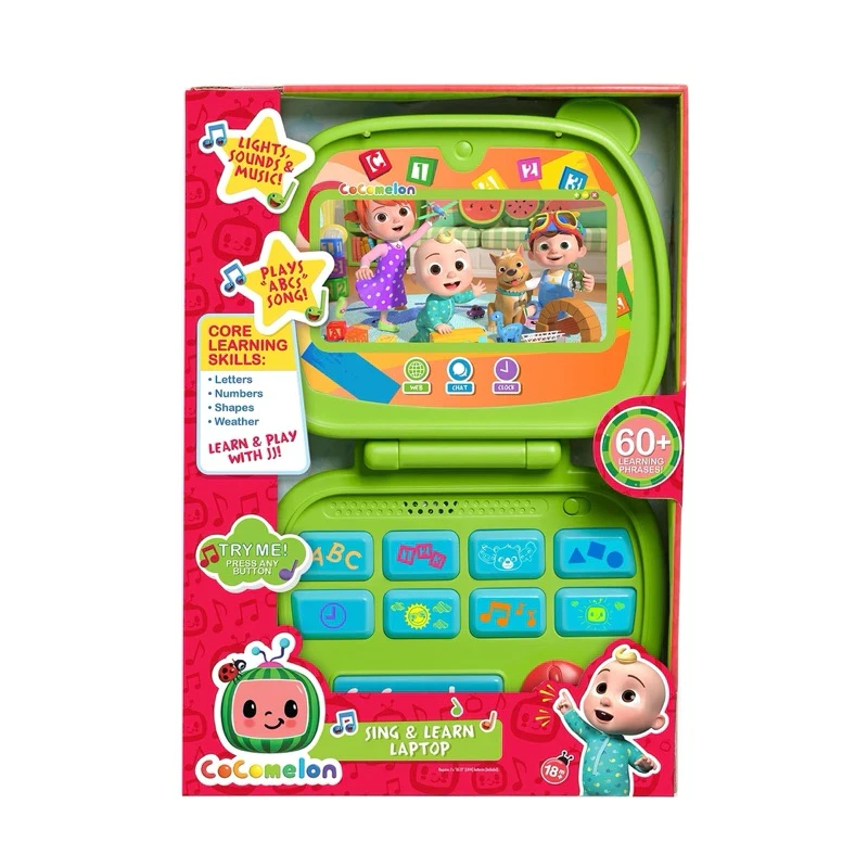 CoComelon Sing & Learn Laptop Original Toy Laptop for Baby Toddlers Baby Kids