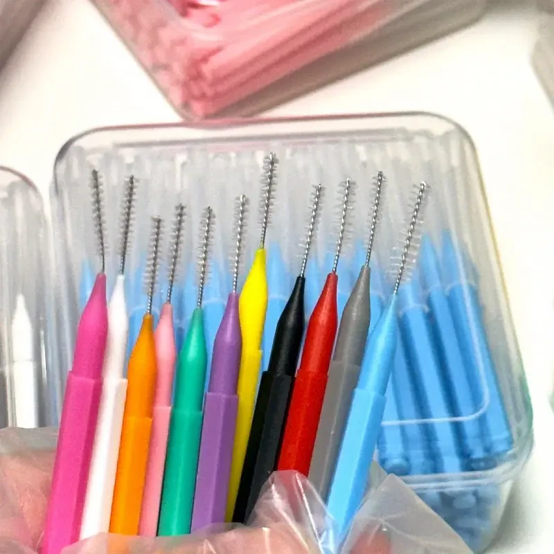 Soft Nylon Interdental Brushes for Orthodontic Care - Deep Cleaning Floss Picks
