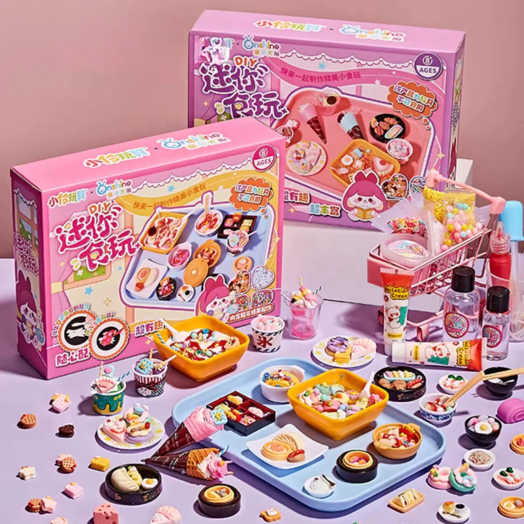 DIY Mini Handmade Food Play Educational Toys for Children to Make Food