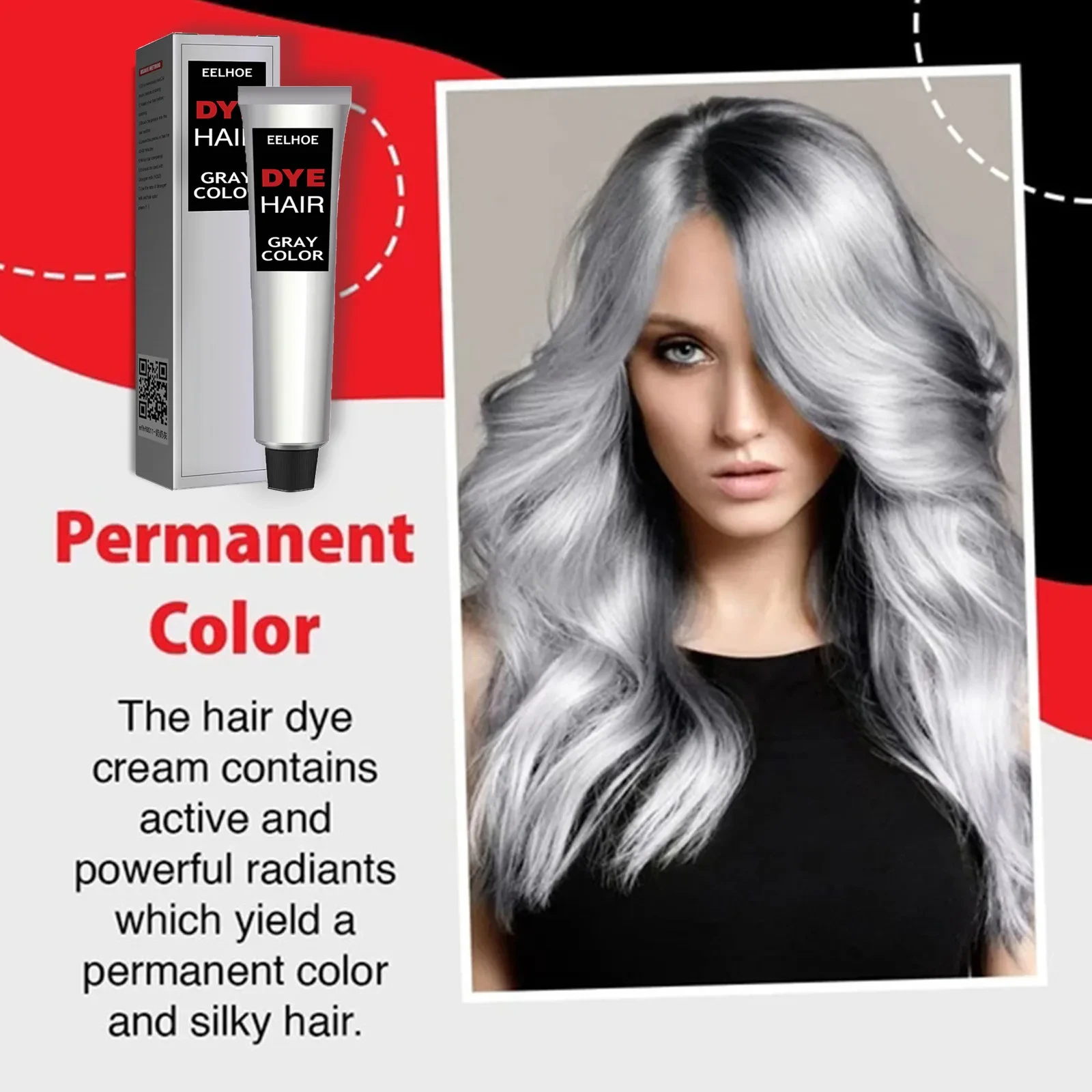 Long-lasting Mild Gray Hair Hair Colour