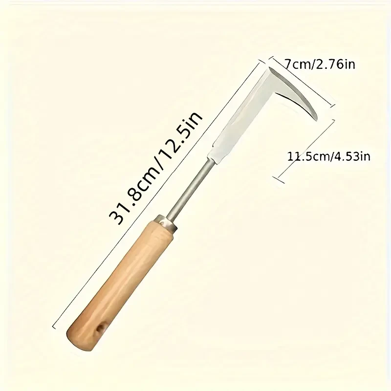 Stainless Steel Weed Puller Hooked Gardening Knife