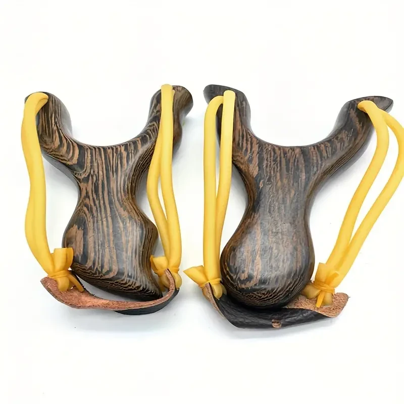 Premium Solid Wood Slingshot Set  Mud Ball Launcher