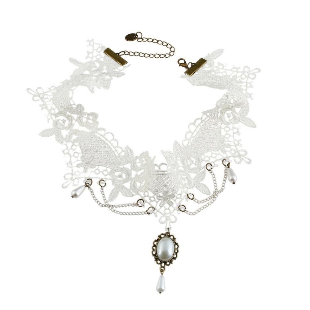 Vintage Tassel Wedding Imitation Pearl Choker