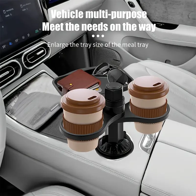 360 Rotatable Car Cup Holder Expandable Snack Tray