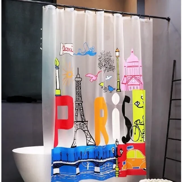 Cartoon Thickened Mildew-proof Bathroom Shower Curtain