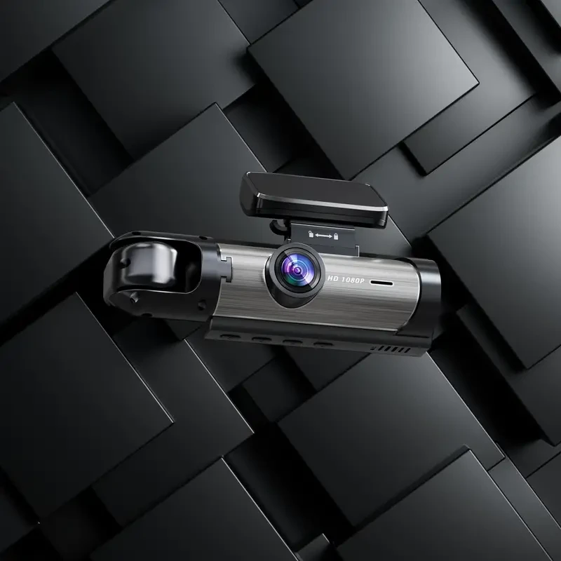 Dual Dash Cam Infrared Night Vision, Dual Channel 1080P Front And Inside, Wide Angle Car DVR Camera With 8.03 Cm IPS Screen, 24hr Motion Sensor Parking Mode, Loop Recording (Without 32G Card)