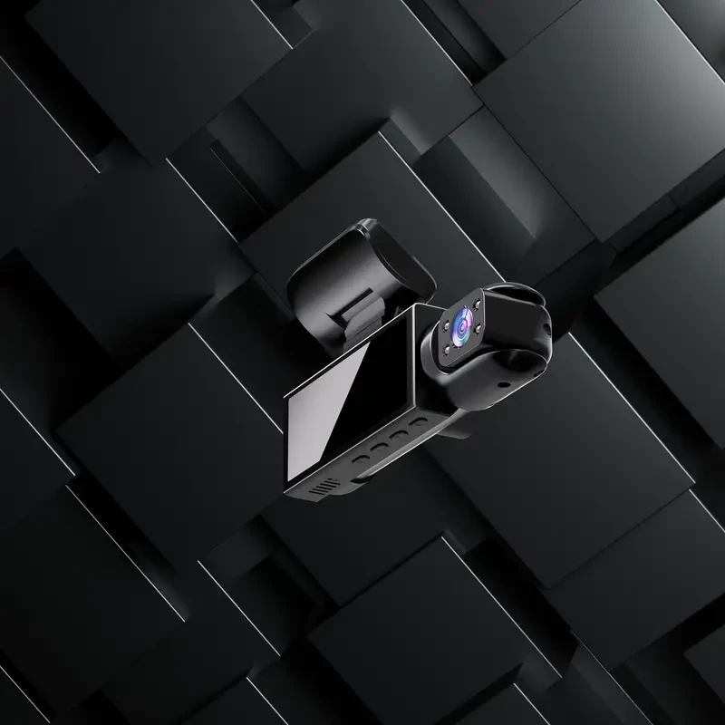 Dual Dash Cam Infrared Night Vision, Dual Channel 1080P Front And Inside, Wide Angle Car DVR Camera With 8.03 Cm IPS Screen, 24hr Motion Sensor Parking Mode, Loop Recording (Without 32G Card)