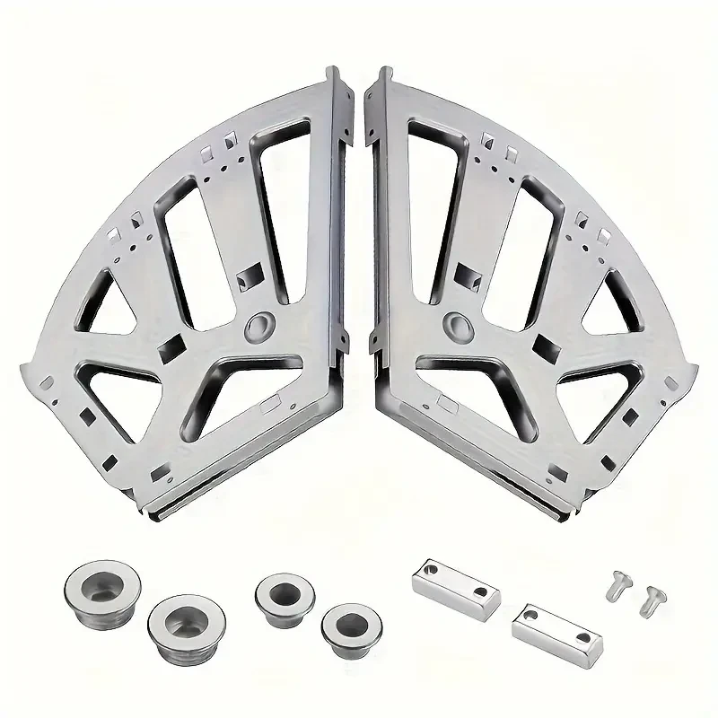 3-Tier Metal Shoe Cabinet Drawer Hinges, Silver, for Home Furniture