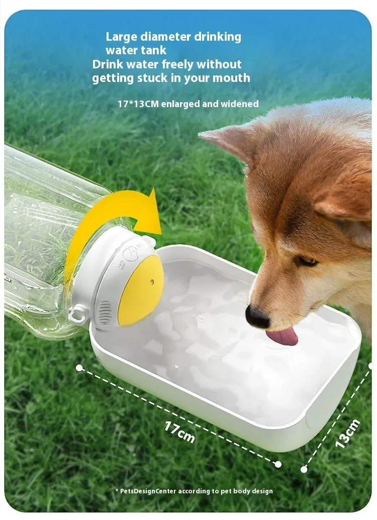 2 In 1 Dog Large Capacity Pets Outdoor Drinking Pot