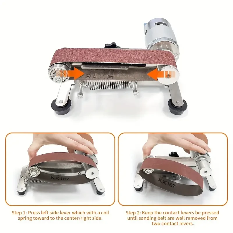 1 Set Mini Electric Sander, Jewelry Making Polisher and Abrasive Polisher for Arts, Crafts and Sewing Supplies, DIY Polishing and Sharpening, Household Knife Sharpener, Multi-Function Sharpener, Electric Sander for Metalworking and Woodworking, Outdoor Kn