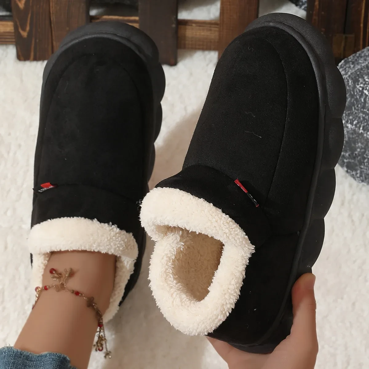 Winter Plush Cotton Shoes Women