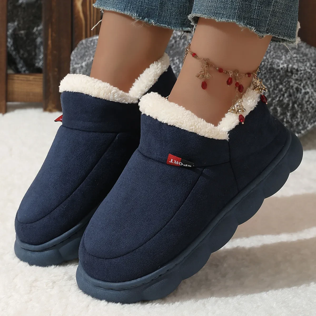Winter Plush Cotton Shoes Women