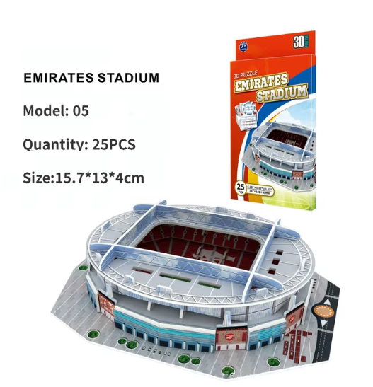 3D paper stadium puzzle model for passionate football fans to fight with your home team