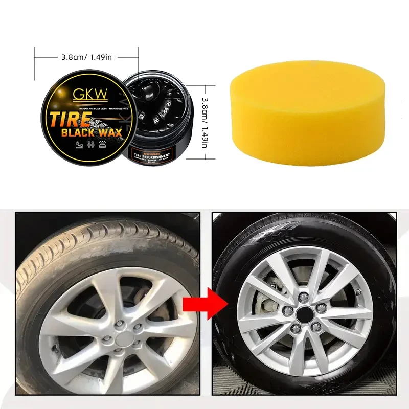 GKW Tire Black Wax Coating  Durable Shine & Restoration