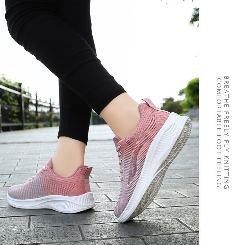 Walking Shoes Lightweight Breathable Sports Shoes Women 8-10 Pink