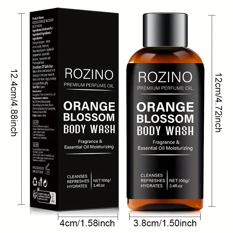 100g Orange Blossom Mens Body Wash  Moisturizing & Exfoliating