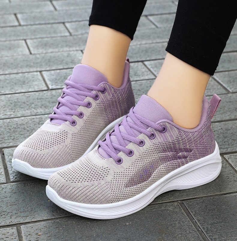 Walking Shoes Lightweight Breathable Sports Shoes Women 8-10 Purple