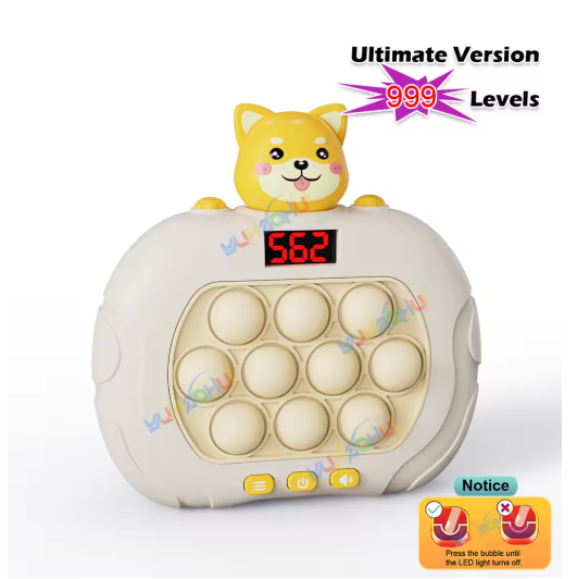 999 Level Electronic Pop Push Quick Push Game Console with LED Display Screen Suitable for Adult and Child Fidget Toy Christmas