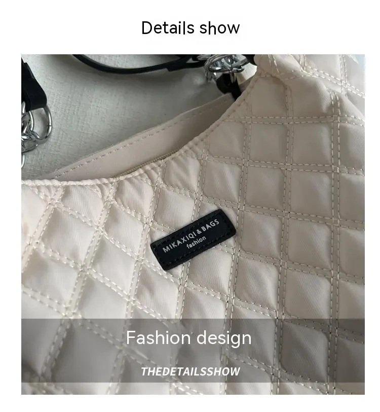 Advanced Texture Niche One-shoulder Tote Canvas Bag