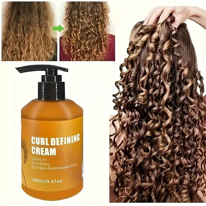 Curl Defining Cream Moisturizing Curly Hair Styling Conditioner