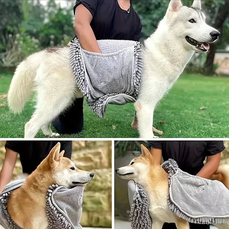 RapidDry Pet Bath Towel Super Absorbent & Gentle Grooming Towel