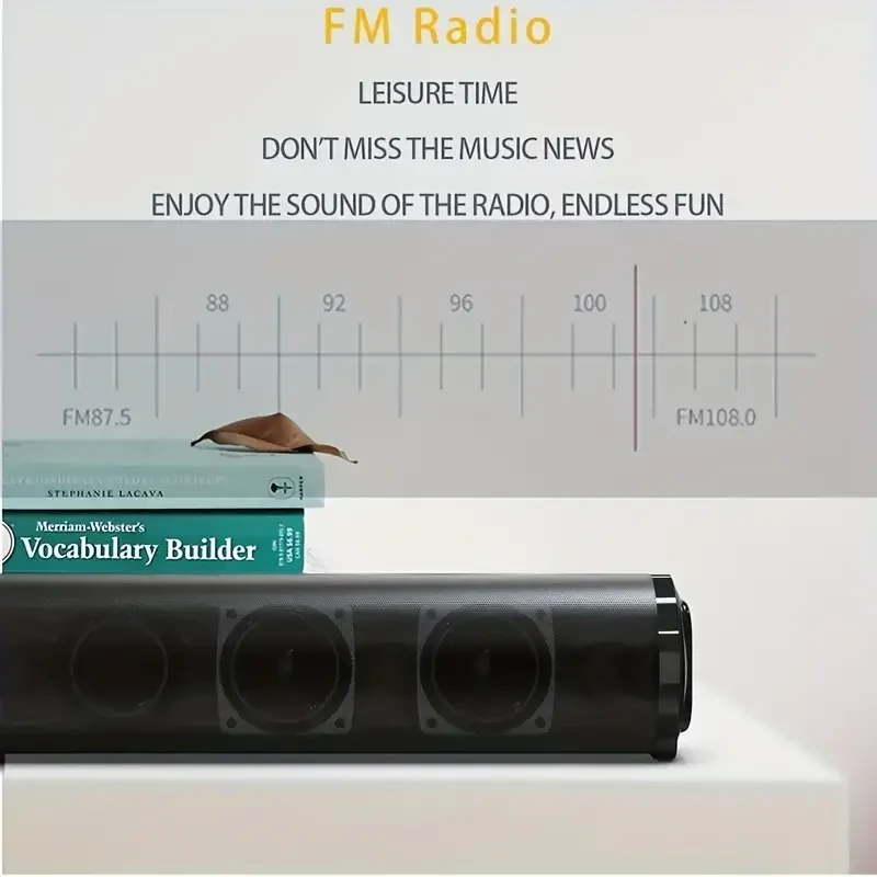 20W Wireless TV Sound Bar with Deep-Bass Subwoofer Enhanced Surround Sound