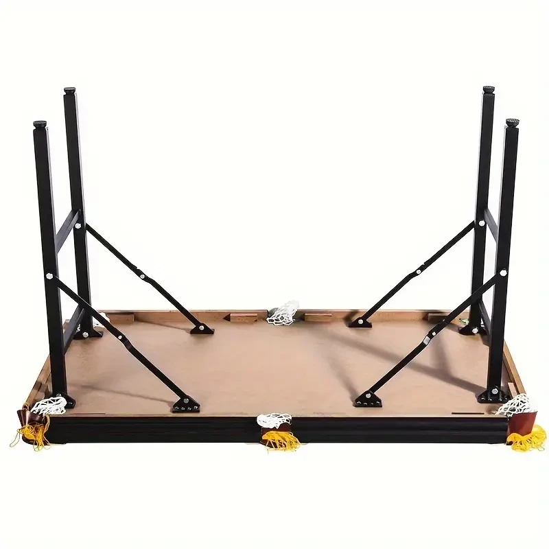 Adjustable Height Mini Pool Table Set  Folding Billiards Table with Iron Frame