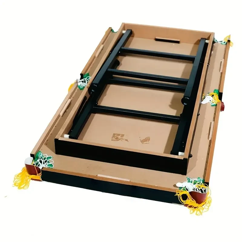 Adjustable Height Mini Pool Table Set  Folding Billiards Table with Iron Frame