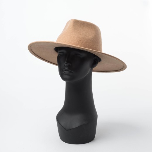 Hat room woolen big brim top hat