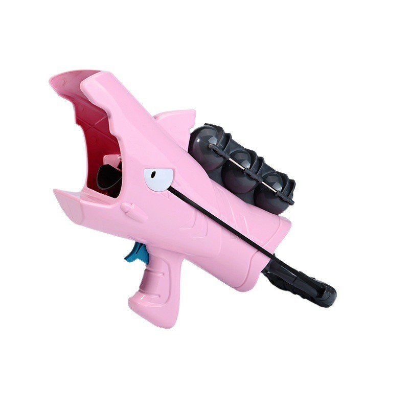 Children's Outdoor Snow Shark Cute Cartoon Snowball Gun Launcher Clip Fight Toy