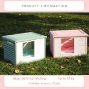 Cat Outdoor Dog Kennel Indoor Pet Plastic Garden House Weatherproof