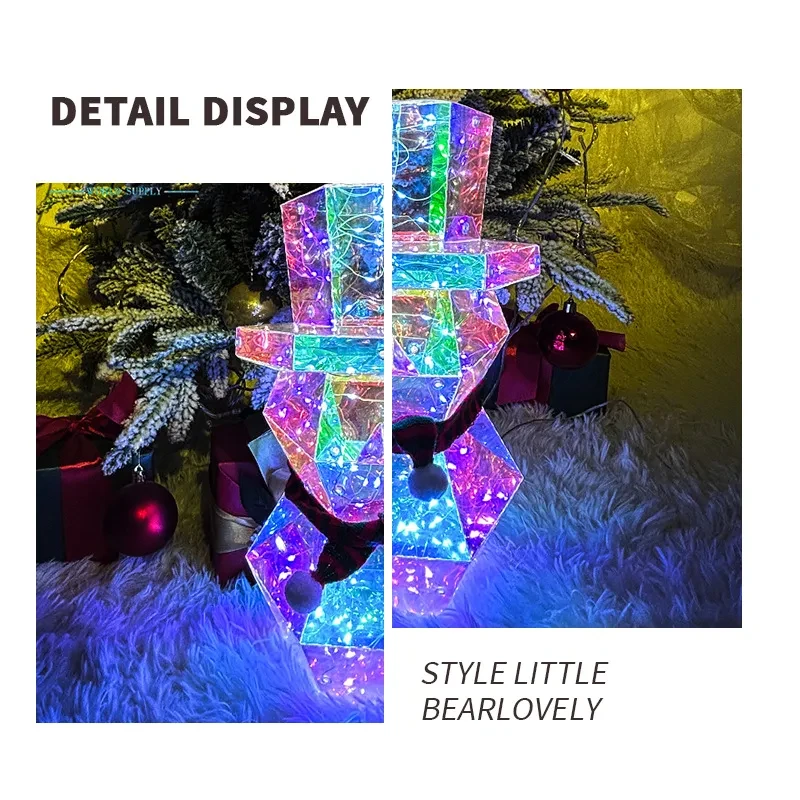 Christmas Colorful LED Glow Santa Claus