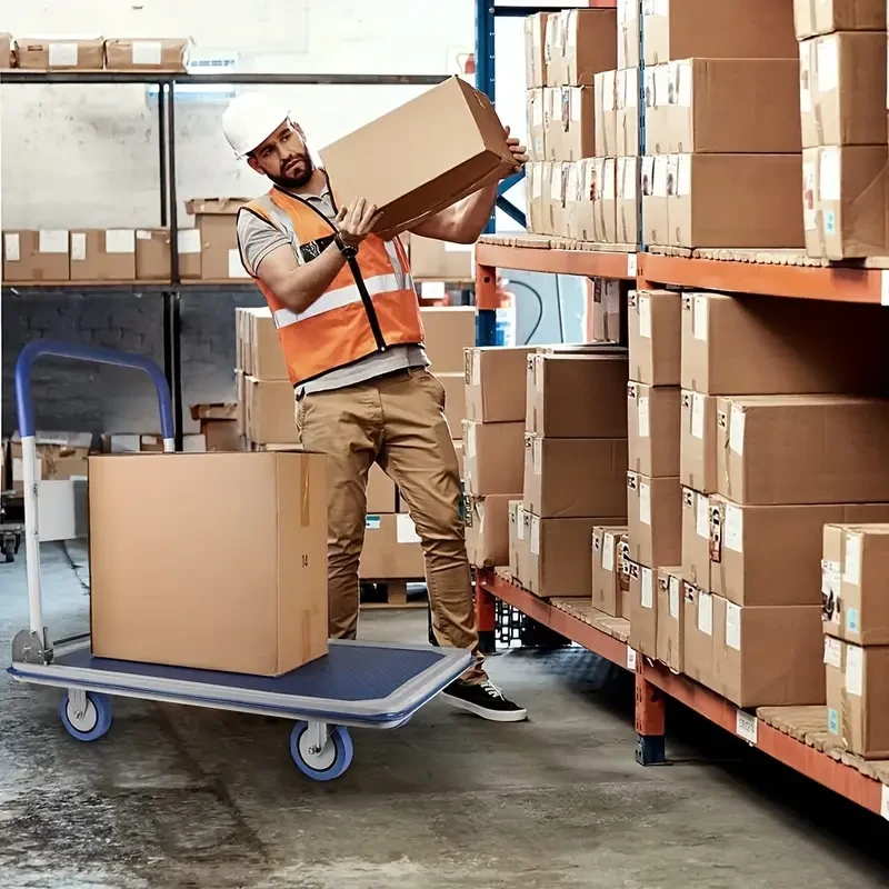 Upgraded Foldable Push Cart Dolly - 330 lbs Capacity