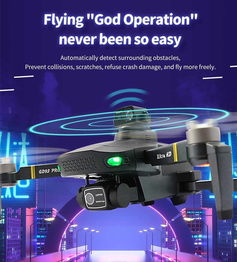 Drone, GD93 Pro MAX Obstacle Avoidance GPS Drone