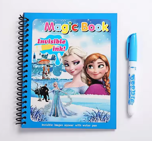 Frozen Disney Kids Puzzle Graffiti Painting Book Mickey Mouse Cars Sofia Princes Cartoon DIY Magic Watercolor Painting Gifts