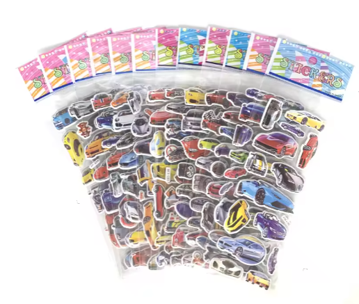 12Sheets/Set Military Fans Weapon Gun Pistol Stickers for Kids Boys PVC Bubble Scrapbook DIY Toys