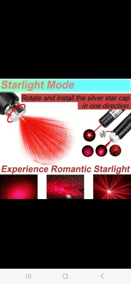 High Power Red Laser Pointer, USB Rechargeable