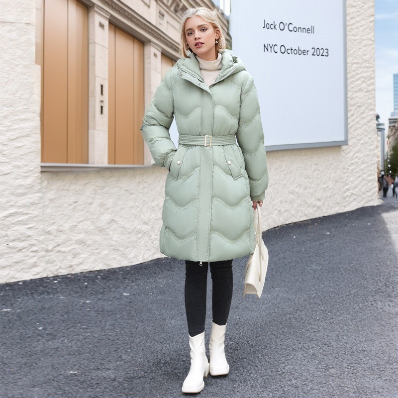 Below The Knee Cotton Clothes Women's Mid-length Down Cotton-padded Jacket