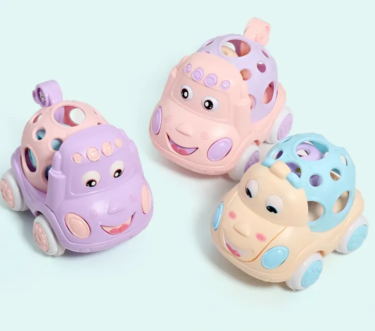 Baby's Voice Inertial Car With Hand Bell Early Education Educational Toy